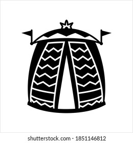Hut Icon, Village Hut Icon Vector Art Illustration