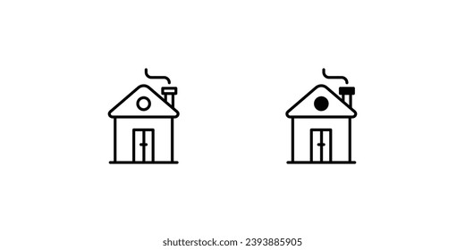 hut icon with white background vector stock illustration