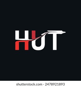 HUT Buchstabe Logo Design auf weißem Hintergrund. HUT-Logo. HUT Creative Initials Letter Monogram Logo Icon Concept. HUT-Buchstabengestaltung