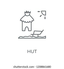 Hut linear icon. Hut concept stroke symbol design. Thin graphic elements vector illustration, outline pattern on a white background, eps 10.