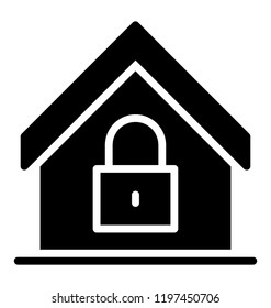 Hut with lock showing home security system 