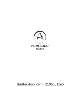 Hut logo Design Template. Hand Drawn Vector Illustration eps08