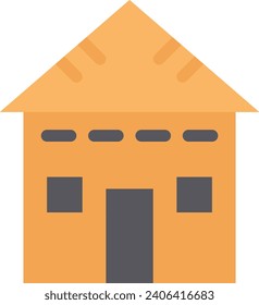 Hut single vector line icon