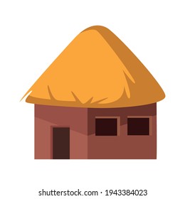 hut tropical house facade scene