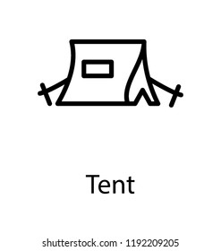 A hut type tent with front opening for outdoor stay depicting camping in inflatable camp 