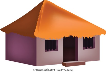 hut vector design Indian Style 