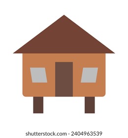 Icono Plano Vector Hut Para Uso Personal Y Comercial.
