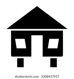 Hut Vector Glyph Icon For Personal And Commercial Use.
