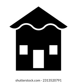 Hut Vector Glyph Icon For Personal And Commercial Use.

