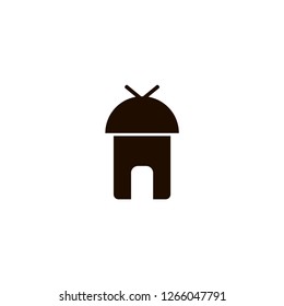 hut vector icon. flat design
