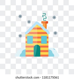 Hut vector icon isolated on transparent background, Hut logo concept