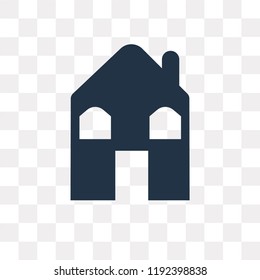 Hut vector icon isolated on transparent background, Hut transparency concept can be used web and mobile
