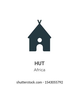 Hut vector icon on white background. Flat vector hut icon symbol sign from modern africa collection for mobile concept and web apps design.