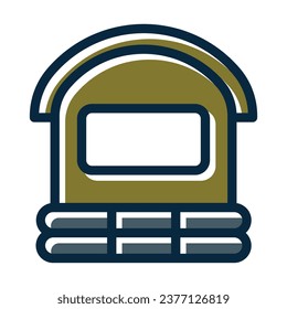 Hut Vector Thick Line Filled Dark Colors Icons For Personal And Commercial Use.

