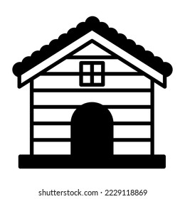  hut, villa, cottage icon in modern style for website mobile logo app UI design. simple vector icon. 