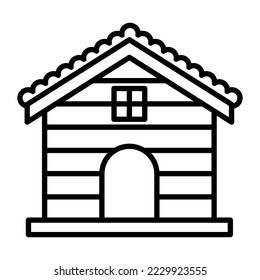 hut, villa, cottage icon in modern style for website mobile logo app UI design. simple vector icon. 