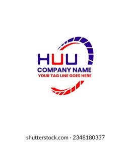HUU letter logo creative design with vector graphic, HUU simple and modern logo. HUU luxurious alphabet design  