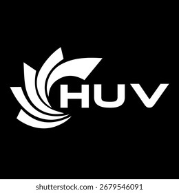 Diseño de carta HUV. Diseño de logotipo de tecnología de letras HUV. Diseño de logo HUV Monogram para un emprendedor y negocio