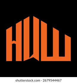 Diseño de letra HUW. Diseño de logotipo de tecnología de letras HUW. Diseño del logotipo del monograma de HUW para un empresario y un negocio
