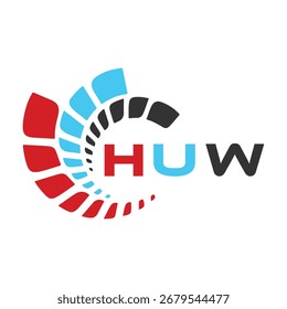 HUW Letter Design. Logo-Design für HUW Letter Technology. HUW Monogram Logo Design für Unternehmer und Unternehmen