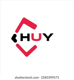 HUY creative minimalist letter logo. HUY unique vector initials alphabet letter logo design
