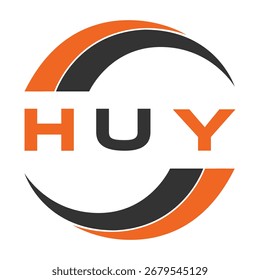 Diseño de letra HUY. Diseño de logotipo de tecnología de letras HUY. Diseño de logo HUY Monogram para un emprendedor y negocio