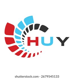 HUY letter design. HUY letter technology logo design. HUY Monogram logo design for an entrepreneur and business