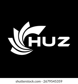 Design da letra HUZ. Projeto do logotipo da tecnologia da letra HUZ. HUZ Monogram design logotipo para um empresário e empresa