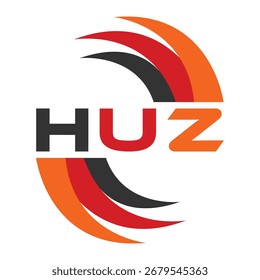 Diseño de letra HUZ. Diseño de logotipo de tecnología de letras HUZ. HUZ Monogram diseño de logotipo para un emprendedor y negocio