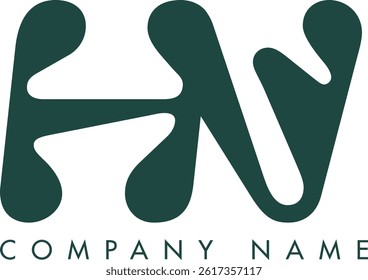 HV creative modern abstract letter logo vector design. Usable for your company or business and brand identity.