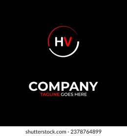 HV creative modern letters logo design template