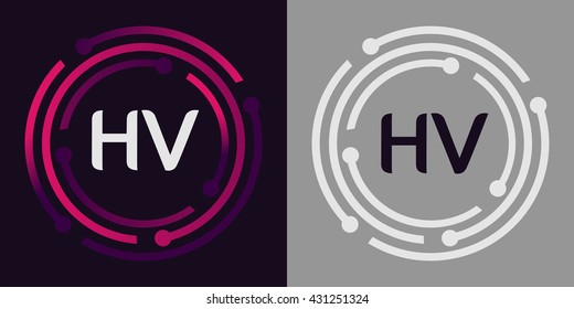 HV etters business logo icon design