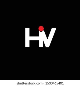 HV or HIV initials logo icon vector