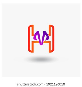 HV marca del logotipo de la letra HM idea de diseño vectorial, alas de concepto del logotipo de la empresa creativa forma de forma