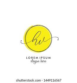 HV Initial beauty monogram logo vector