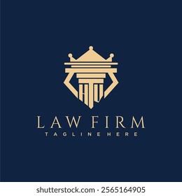 HV initial monogram logo for lawfirm vector design