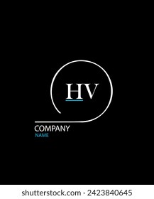 HV Letter Logo Design. Unique Attractive Creative Modern Initial HV Initial Based Letter Icon Logo