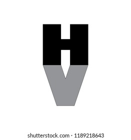 hv letter vector logo