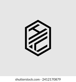 Geometrisches Monogramm der HV-Linie mit hochwertigem professionellem Design, das gut gedruckt werden kann