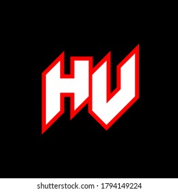 HV logo design, initial HV letter design with sci-fi style. HV logo for game, esport, Technology, Digital, Community or Business. H V sport modern Italic alphabet font. Typography urban style fonts