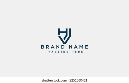 Elemento de promoción de marca gráfica vectorial de plantilla de diseño del logotipo de HV.