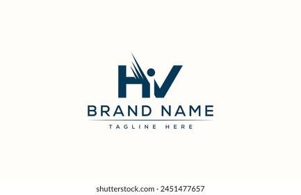 HV logo Design Template Vector Graphic Branding Element.