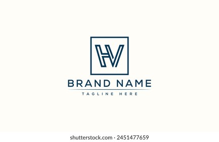 Grafik-Branding-Element der Vorlage-Vektorgrafik für HV-Logo-Design.