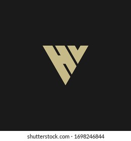 HV logo design. Vector illustration.