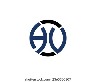 HV Logo design vector template