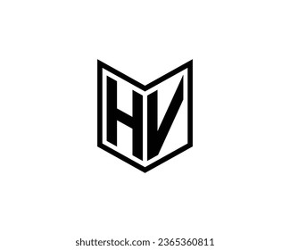 HV Logo design vector template