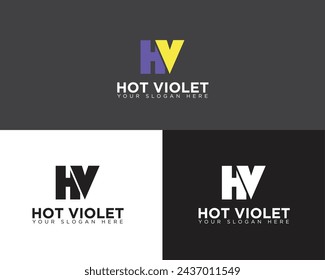 HV logo, hot logo design, word mark logo