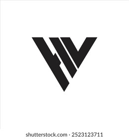 Hv logo initials letter concept. Hv professional elegant icon logo design