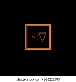 hv logo letter initial, Abstract Polygonal Background Logo, design for Corporate Business Identity,flat icon, Alphabet letter