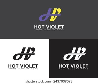 hv logo, word mark logo, logo design dv logo 